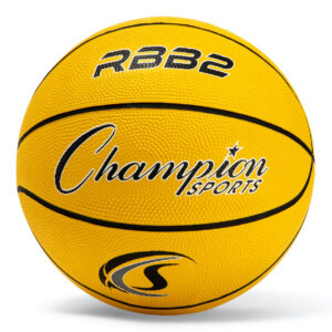 Champion Sports Junior Size 5 Rubber Basketball, Yellow